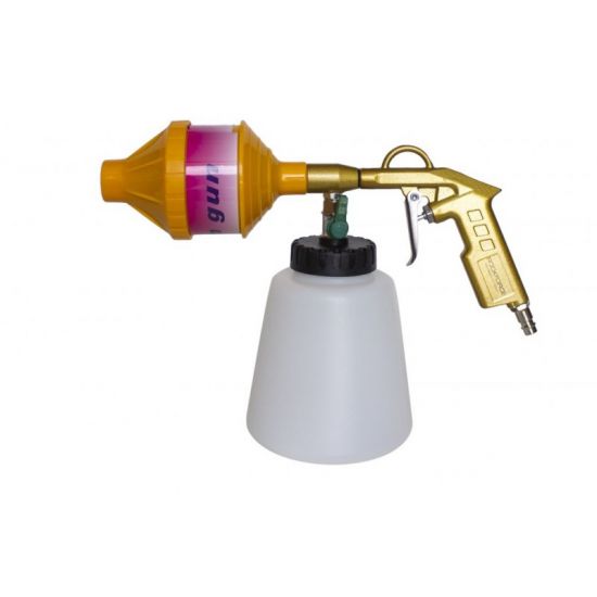 Пистолет пневматический''Tornado'' для химчистки салона а/м с насадкой-пеногенератором (емкость1л,6bar,расход воздуха 120л/мин) Rock FORCE RF-203824 49586