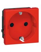 Legrand 077218 Mosaic Розетка 2К З красная