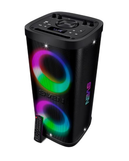 SVEN PS-950, черный, акустическая система, (160W, TWS, IPx4, Bluetooth, FM, USB, microSD, LED-dis