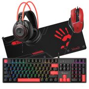 Комплект игровой Bloody BS5100 (Fire Black) 4в1 "S510R-W95Max Sports Red-G200S-BP-50L"