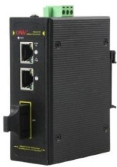 Коммутатор PoE индустриальный 2-портовый ONV IPS31032P-S <2 порта 10/100Mbps PoE 802.3af/at (max 30W на порт), 1 порт Optical 10/100M, SC Singlemode (25km) Dual Fiber, 1310nm (Модуль в комплекте), бюджет мощности PoE 60W (адаптер питания в комлекте)>