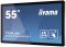 55" Touchscreen LCD monitor UHD 4K, VGA, 2xHDMI, DP, USB, open frame,  PCAP, 3840x2160, 1A1DP2H, Face-up