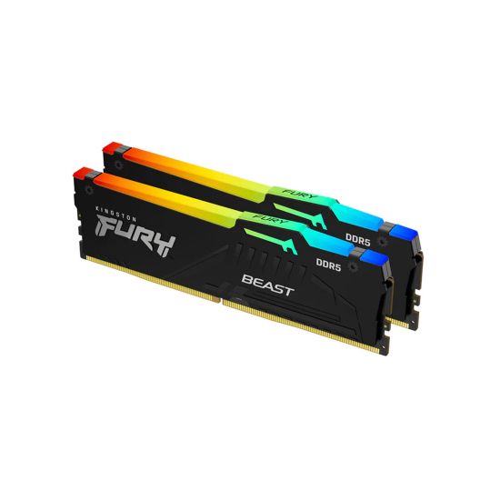 Комплект модулей памяти Kingston Fury Beast AMD RGB KF552C36BWEAK2-64 DDR5 64GB (Kit 2x32GB) 5200MHz