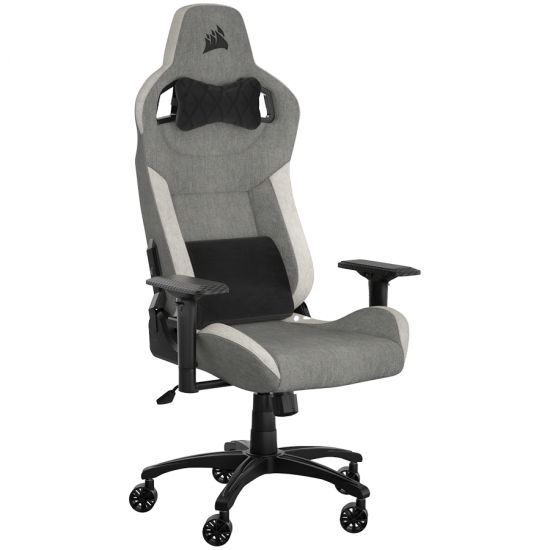 Игровое кресло Corsair T3 RUSH Тканевый Серый-белый (CF-9010058-WW)