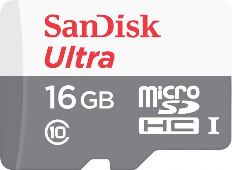 Карта памяти MicroSD 16GB Class 10 U1 SanDisk SDSQUNB-016G-GN3MN