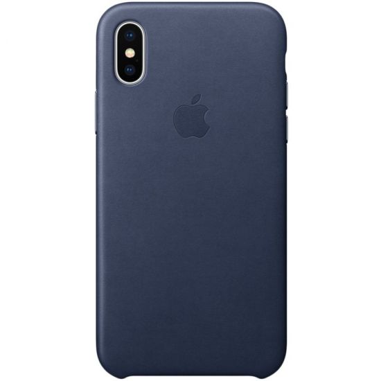 iPhone X Leather Case - Midnight Blue