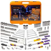 Набор инструментов в пластиковом кейсе (216 предметов) MEGATOOLS MT-38841 58198