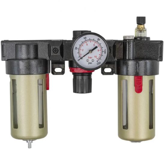 Блок подготовки воздуха с нижним расположением регулятора 1/4"(фильтр-регулятор+лубрикатор). 54420 FK-BC2000