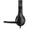 CANYON CHSU-1 basic PC headset with microphone, USB plug, leather pads, Flat cable length 2.0m, 160*60*160mm, 0.13kg, Black;