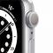 Apple Watch Series 6 GPS, 40mm Silver Aluminium Case with White Sport Band - Regular, Model A2291
