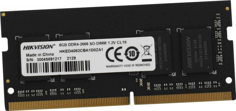 Оперативная память 8Gb DDR4 2666MHz Hikvision SO-DIMM PC4-21300  HKED4082CBA1D0ZA1