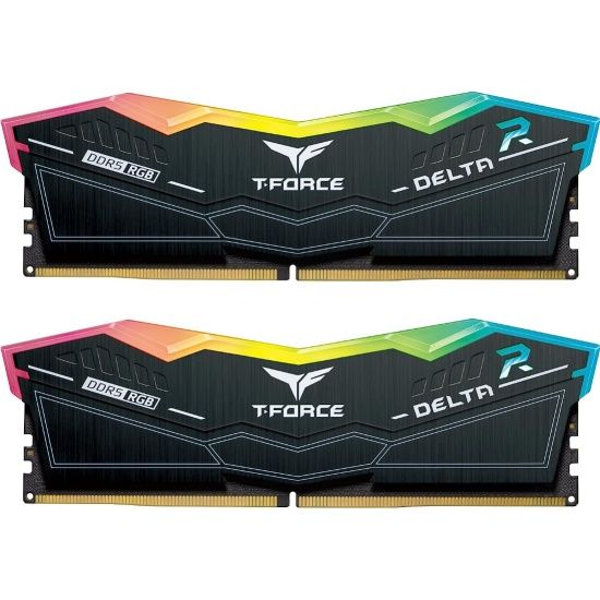 Оперативная память 64GB Kit (2x32GB) 6000MHz DDR5 Team Group DELTA RGB, PC5-48000, CL38-38-38-78, 1.35V, FF3D564G6000HC38ADC01 Black