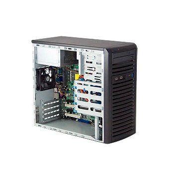 Supermicro Server Chassis CSE-731I-300B, Mini Tower, MB Micro-ATX max size 9.6x9.6, 2x5.25 External, 4x3.5 Internal Drive Bays, 4xFF slots, 300W PS, 1xFan, Black