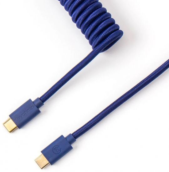 Кабель Type-A/Type-C Keychron Coiled Cable Blue