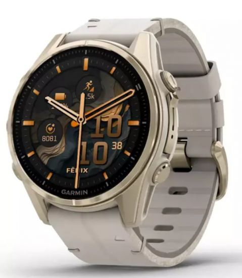 Часы с навигатором Garmin fenix 8 43mm, AMOLED, сапфир, светлая кожа, 010-02903-40 Часы с навигатором Garmin fenix 8 43mm, AMOLED, сапфир, светлая кожа, 010-02903-40