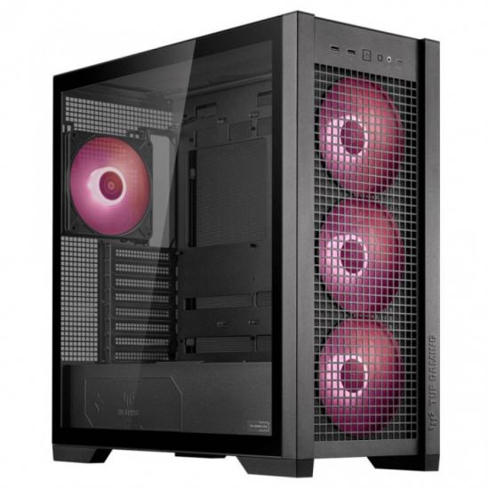 Корпус для ПК ASUS TUF GAMING GT302 TG ARGB BLACK, Mid Tower, EATX, ATX, mATX, PWM, ARGB