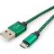 Кабель USB 2 Cablexpert CC-mUSB2gn1m, USB-MicroUSB, 1м, нейлоновая оплетка, алюм разъемы, зеленый