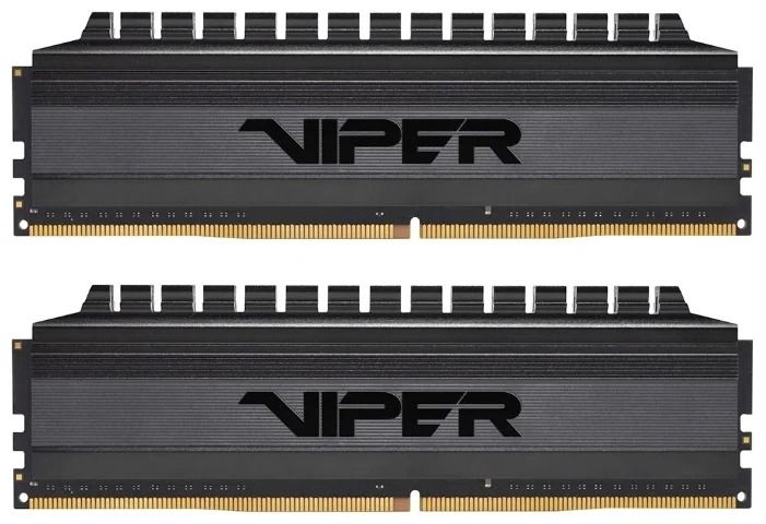 Модуль памяти Patriot Viper 4 Blackout, PVB416G320C6K, DDR4, DIMM, 16Gb, KIT, 2x8Gb, 3200Mhz, CL16