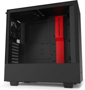 Компьютерный корпус NZXT H510 Compact ATX/mATX/Mini-ITX 2x3,5", 2x2,5", 1xUSB 3,1 Gen 2 Type-C, 1xUSB 3,1 Gen 1 Type-A, Черно-красный CA-H510B-BR