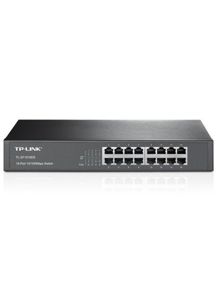 TP-Link TL-SF1016DS 16-портовый Fast Ethernet настольный/монтируемый в стойку коммутатор /