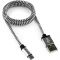 Кабель USB 2 Cablexpert CC-mUSB2sr1m, USB-MicroUSB, 1м, нейлоновая оплетка, алюм разъемы, серебри