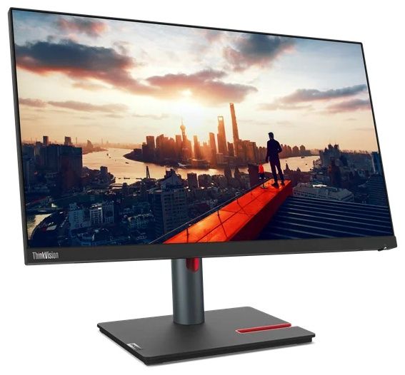 Монитор Lenovo ThinkVision P24q-30 24 inch 2K QHD Monitor (IPS Panel, 60Hz, 4ms, HDMI, DP, DP out, Phone Holder) - Tilt/Swivel/Lift/Pivot Stand