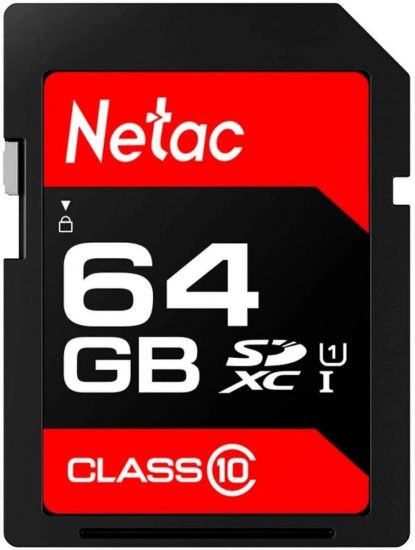 Карта памяти SD, Netac P600 SDXC 64GB, U1/C10, Up to 90MB/s