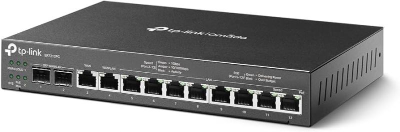 Гигабитный VPN-маршрутизатор со встроенным контроллером Omada и 8 портами PoE ER7212PC Гигабитный VPN-маршрутизатор со встроенным контроллером Omada и 8 портами PoE ER7212PC