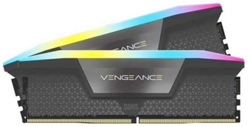 Corsair VENGEANCE RGB DDR5 16GB (2 x 8GB) DDR5 5200 CL40-40-40-77 1.25V Intel XMP - BLACK