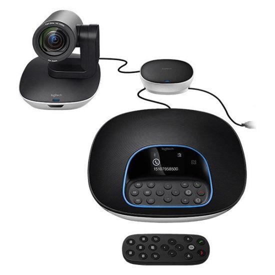 Система для видеоконференций Logitech Group (в комплекте камера, устр. громкой связи, пульт ДУ, концентратор, блок питания, крепление)