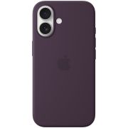 iPhone 16 Silicone Case with MagSafe - Plum,Model A3313