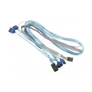 Кабель Supermicro CBL-SAST-0699 Mini-SAS HD to 4 SATA, 90/90/75/75cm w/75cm SB, 30AWG, 12Gb/s