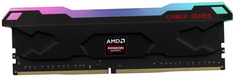 Оперативная память 16GB DDR4 3200MHz PC4-25600Mhz AMD Radeon R9 Gamers Series Black Gaming Memory CL16 1.35V Non-ECC Heat Shield RTL R9S416G3206U2S-RGB