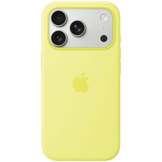 iPhone 17 Pro Silicone Case with MagSafe - Neon Yellow,Model A3559