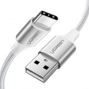 Кабель UGREEN US288 USB-A 2.0 to USB-C Cable Nickel Plating Aluminum Braid 1m (White)