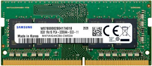 Оперативная память для ноутбука Samsung  8GB DDR4 3200 SO-DIMM Non-ECC, 1.2V, M471A1G44CB0-CWED0