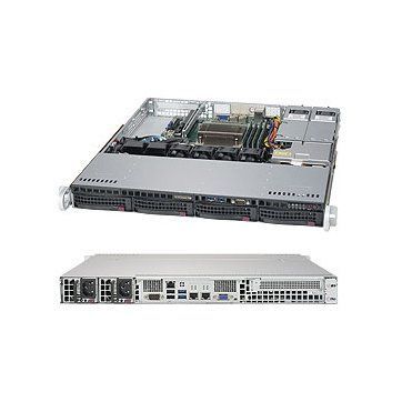 Supermicro SuperServer SYS-5019S-MR 1U, 1xLGA 1151, TDP up to 80W, Intel C236, 4xDDR4, 4x3.5'' Hot-swap, SATA3 (6Gbps); RAID 0, 1, 5, 10, 1xPCI-E 3 x8, 2x1GbE LAN,  1xRJ45 IPMI, 5xUSB 3.0, 6xUSB 2.0, 1xVGA, 2 COM, 2x400W