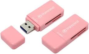 Кардридер Transcend TS-RDF5R, USB3.0 SD/microSD розовый
