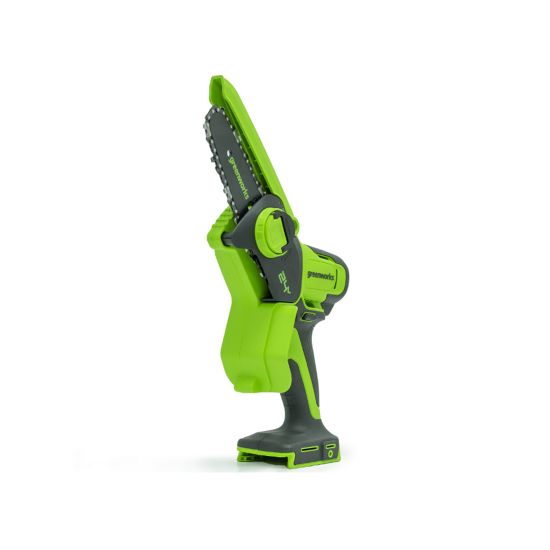 Цепная мини пила аккумуляторная Greenworks 2008207UA c 1хАКБ 2Ач и ЗУ Цепная мини пила аккумуляторная Greenworks 2008207UA c 1хАКБ 2Ач и ЗУ
