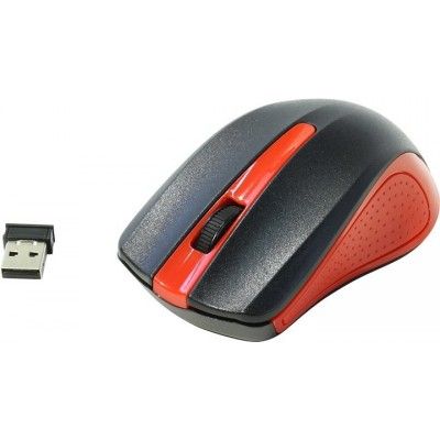 Мышка беспроводная Oklick 485MW черный/красный оптическая (1200dpi) беспроводная USB (2but)