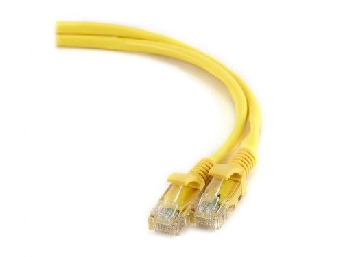 Патч-корд Cablexpert PP10-1M/Y 1m, UTP 5e-Cat, желтый