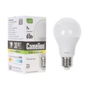 Эл. лампа светодиодная Camelion LED9-A60/830/E27, Тёплый