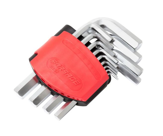 Набор ключей Г-образных 6-гранных 13 предметов  (2, 2.5, 3-8, 10, 12, 14, 17, 19мм)в пластиковом держателе Forsage F-5137 8582