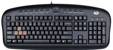 Клавиатура игровая A4tech KB-28G USB, Black, сменные красные клавиши A,S,W,D