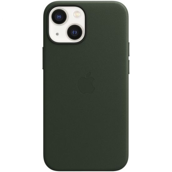 iPhone 13 mini Leather Case with MagSafe - Sequoia Green, Model A2701
