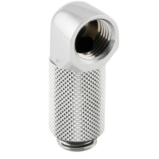 Фитинг угловой Bykski B-RD90-EXJ25 <90гр. 25ММ, Папа-мама, Silver>