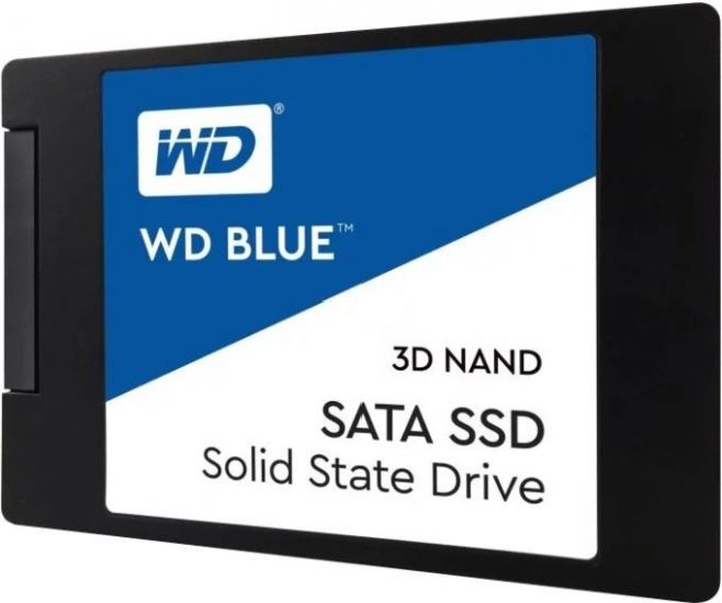 Твердотельный накопитель 250GB SSD WD Серия BLUE 3D NAND 2,5” SATA3 R550Mb/s, W525MB/s WDS250G2B0A, Высокоскоростная серия дисков с высоким уровнем выносливости, Работа на отказ до 1,75 млн, часов! Рекомендован для использования в качестве основного диска