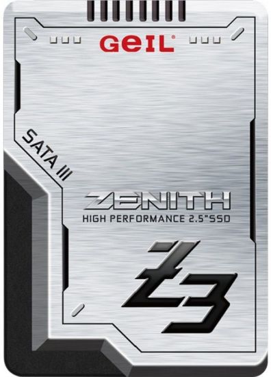 Твердотельный накопитель 256GB SSD GEIL GZ25Z3-256GP ZENITH Z3 Series 2.5” SSD SATAIII Чтение 520MB/s, Запись 470MB/s