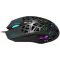 Puncher GM-20 High-end Gaming Mouse with 7 programmable buttons, Pixart 3360 optical sensor, 6 levels of DPI and up to 12000, 10 million times key life, 1.65m Ultraweave cable, Low friction with PTFE feet and colorful RGB lights, Black, size:126x67.5x39.5