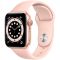 Apple Watch Series 6 GPS, 40mm Gold Aluminium Case with Pink Sand Sport Band - Regular, Model A2291